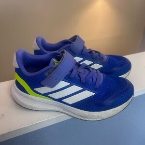 Adidas Kids Sneakers in Blue and White with Neon Highlights